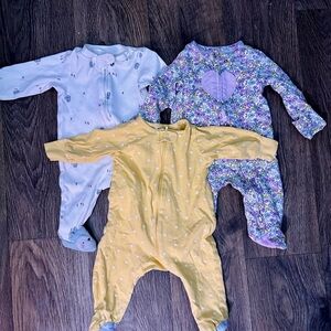Baby Girl 0-3 month Sleeper Bundle
